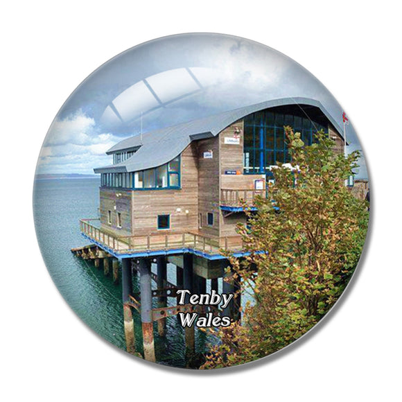 Wales Tenby Tenby Lifeboat Station UK England 3D Fridge Magnet Crystal Glass