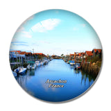 France Winter Town Arcachon 3D Fridge Magnet Crystal Glass