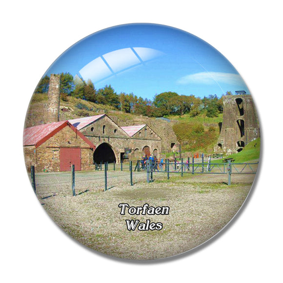 Wales Torfaen Blaenavon Ironworks UK England 3D Fridge Magnet Crystal Glass