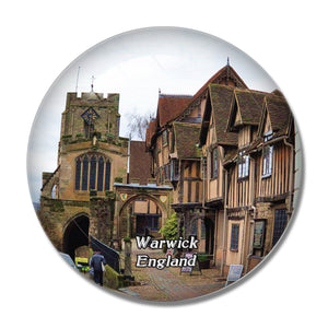 Warwick Lord Leycester Hospital UK England 3D Fridge Magnet Crystal Glass