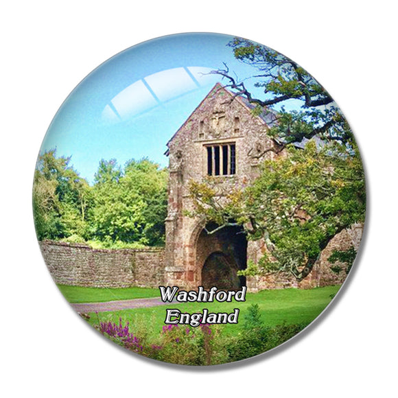 Wash Cleeve Abbey UK England 3D Fridge Magnet Crystal Glass