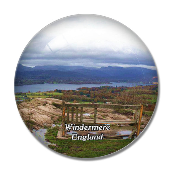 Windermere Orrest Head UK England 3D Fridge Magnet Crystal Glass