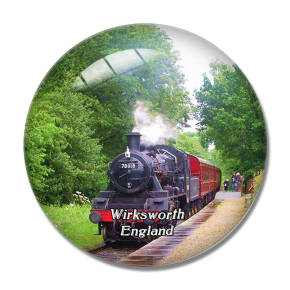 Wirksworth Ecclesbourne Valley Railway UK England 3D Fridge Magnet Crystal Glass