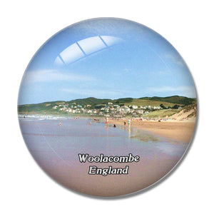 Woolacombe Beach UK England 3D Fridge Magnet Crystal Glass