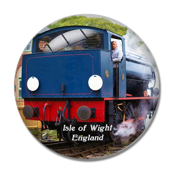 Wootton Isle of Wight Steam Railway UK England 3D Fridge Magnet Crystal Glass