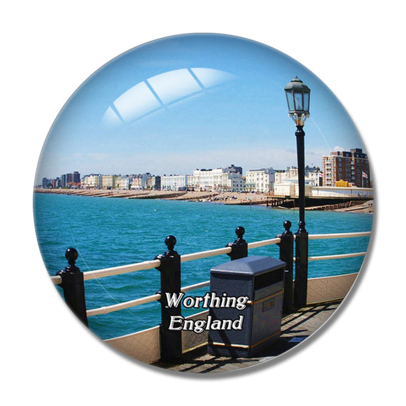 Worthing Pier UK England 3D Fridge Magnet Crystal Glass