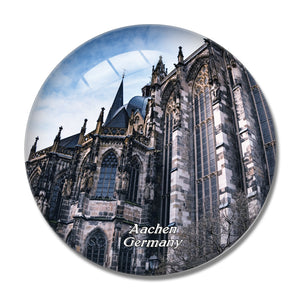 Germany Aachen Cathedral 3D Fridge Magnet Crystal Glass