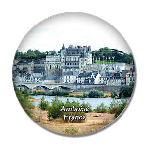 Amboise France Chateau Royal 3D Fridge Magnet Crystal Glass