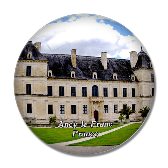 Ancy-le-Franc France Chateau 3D Fridge Magnet Crystal Glass