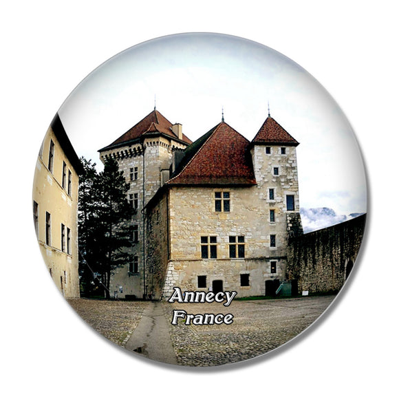 Annecy France Chateau 3D Fridge Magnet Crystal Glass