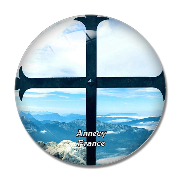 Annecy France La Tournette 3D Fridge Magnet Crystal Glass