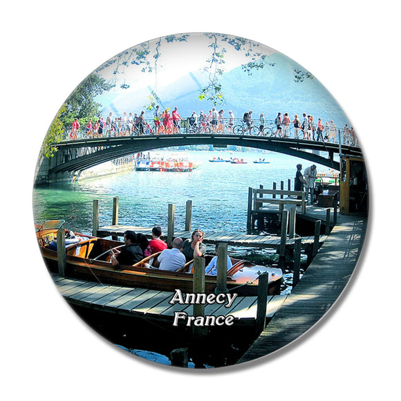 Annecy France Pont des Amours 3D Fridge Magnet Crystal Glass