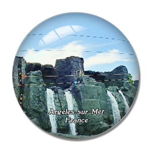 Argeles-sur-Mer France Canyoning Park 3D Fridge Magnet Crystal Glass