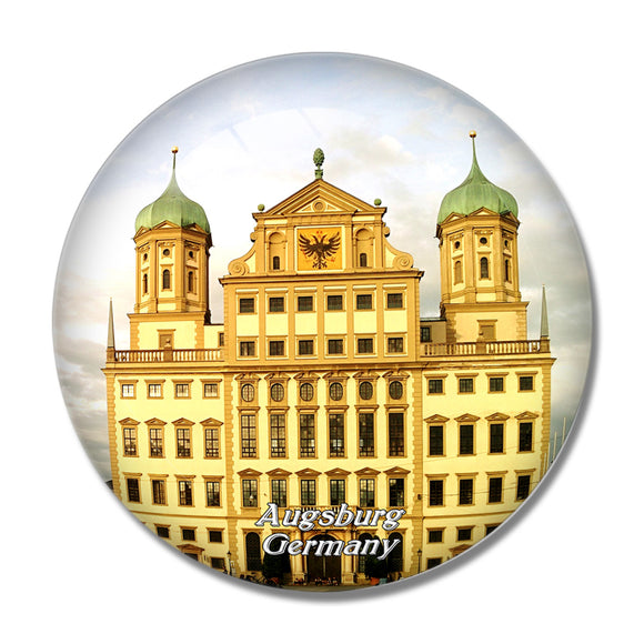 Germany Augsburg Town Hall 3D Fridge Magnet Crystal Glass