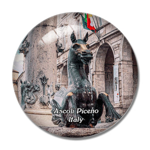 Ascoli Piceno Italy Piazza Arringo 3D Fridge Magnet Crystal Glass