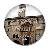 Ascoli Piceno Italy Piazza del Popolo 3D Fridge Magnet Crystal Glass