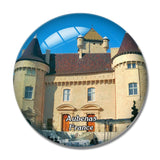 Aubenas France Chateau 3D Fridge Magnet Crystal Glass