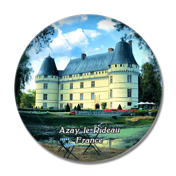 Azay-le-Rideau France Chateau de l'Islette 3D Fridge Magnet Crystal Glass