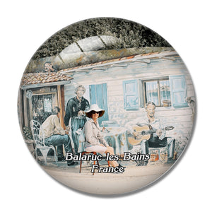 Balaruc-les-Bains France Promenade Georges Brassens 3D Fridge Magnet Crystal Glass