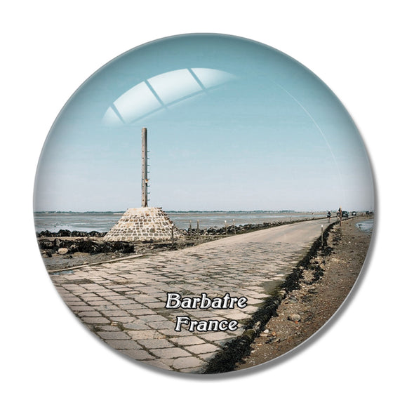 Barbatre France Le Passage du Gois 3D Fridge Magnet Crystal Glass