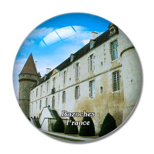 Bazoches France Chateau 3D Fridge Magnet Crystal Glass