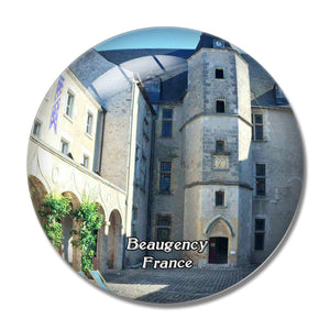 Beaugency France Chateau 3D Fridge Magnet Crystal Glass