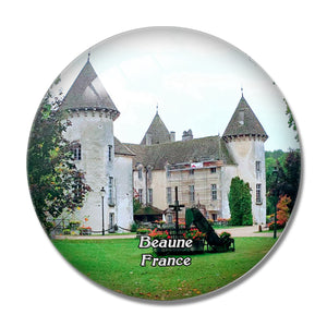 Beaune France Chateau 3D Fridge Magnet Crystal Glass