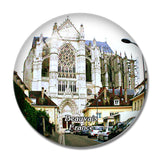 Beauvais France Cathedrale Saint-Pierre 3D Fridge Magnet Crystal Glass