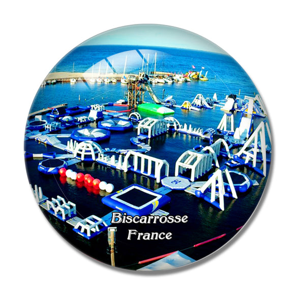 Biscarrosse France Aqua Park 3D Fridge Magnet Crystal Glass