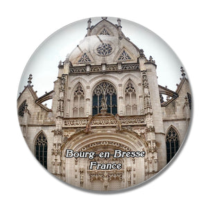 Bourg-en-Bresse France Monastere Royal de Brou 3D Fridge Magnet Crystal Glass