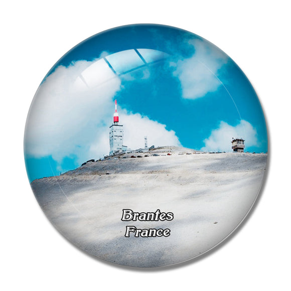 Brantes France Mont Ventoux 3D Fridge Magnet Crystal Glass