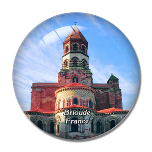 Brioude France Basilique Saint Julien 3D Fridge Magnet Crystal Glass