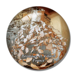 Brousses-et-Villaret France le Moulin a Papier 3D Fridge Magnet Crystal Glass