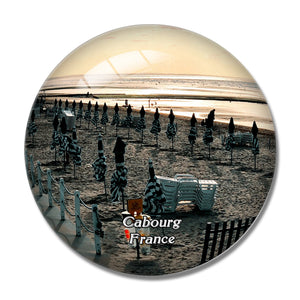 Cabourg France Promenade Marcel Proust 3D Fridge Magnet Crystal Glass