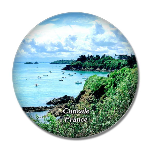 Cancale France La Pointe du Grouin 3D Fridge Magnet Crystal Glass