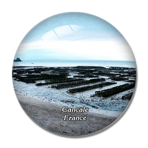 Cancale France Marche aux Huitres 3D Fridge Magnet Crystal Glass