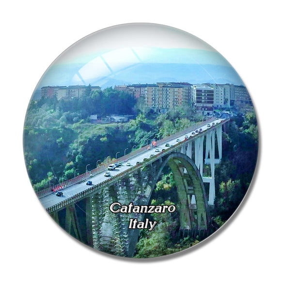 Catanzaro Italy Ponte Bisantis 3D Fridge Magnet Crystal Glass