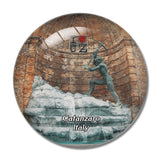 Catanzaro Italy Statua del Cavatore 3D Fridge Magnet Crystal Glass