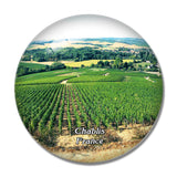 Chablis France Vititours 3D Fridge Magnet Crystal Glass