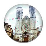 Chalon-sur-Saone France Cathedrale Saint Vincent 3D Fridge Magnet Crystal Glass