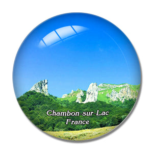 Chambon-sur-Lac France Vallee de Chaudefour 3D Fridge Magnet Crystal Glass