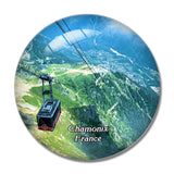 Chamonix France Brevent Cable Car 3D Fridge Magnet Crystal Glass