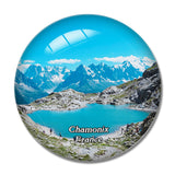 Chamonix France Lac Blanc 3D Fridge Magnet Crystal Glass