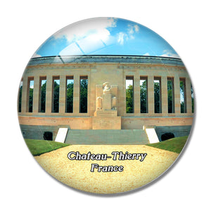 Chateau-Thierry France Monument 3D Fridge Magnet Crystal Glass