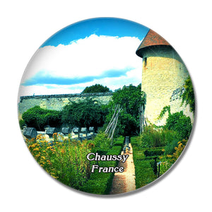 Chaussy France Domaine of Villarceaux 3D Fridge Magnet Crystal Glass