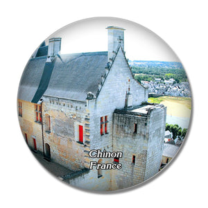 Chinon France Forteresse royale 3D Fridge Magnet Crystal Glass