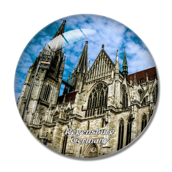 Germany Cathedral of St Peter's Regensburg 3D Fridge Magnet Crystal Glass