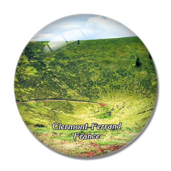 Clermont-Ferrand France Le Puy du Pariou 3D Fridge Magnet Crystal Glass