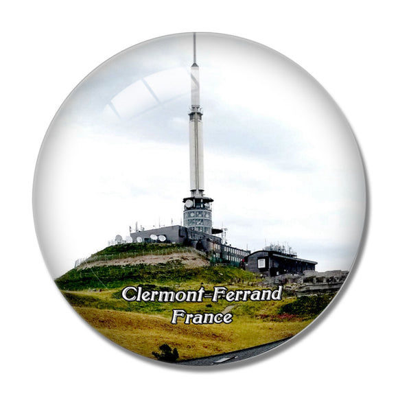 Clermont-Ferrand France Puy-de-Dome Volcano 3D Fridge Magnet Crystal Glass