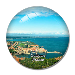 Collioure France Fort Saint-Elme 3D Fridge Magnet Crystal Glass